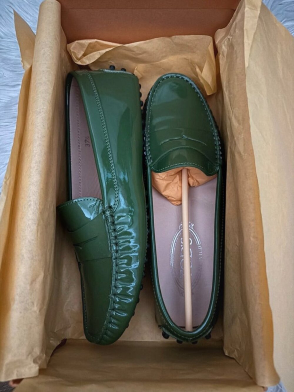 Tod's Moccasin Emerald Green
